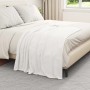vidaXL Überwurfdecke Weiß 130 x 150 cm Fleece 42016781_3
