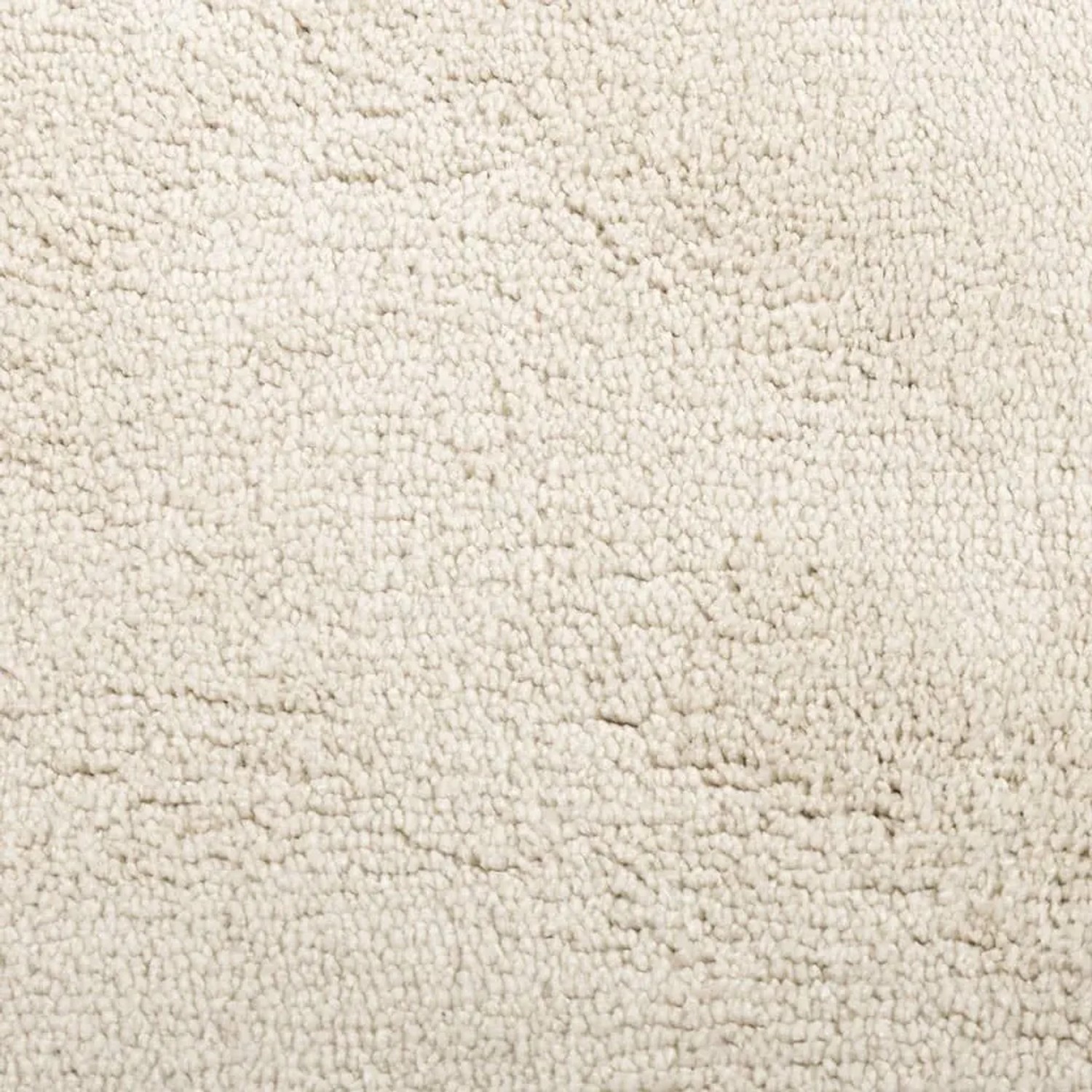 Beiger vidaXL OVIEDO Kurzflor Teppich. Detailaufnahme der weichen, dichten Polyester-Florstruktur mit Teddy-Look.