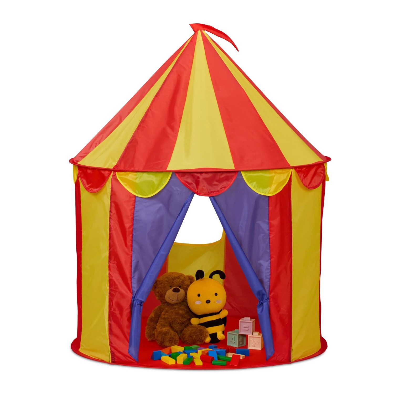 Relaxdays Spielzelt Polyester Bunt Faltbar 125 cm x 95 cm 760 g