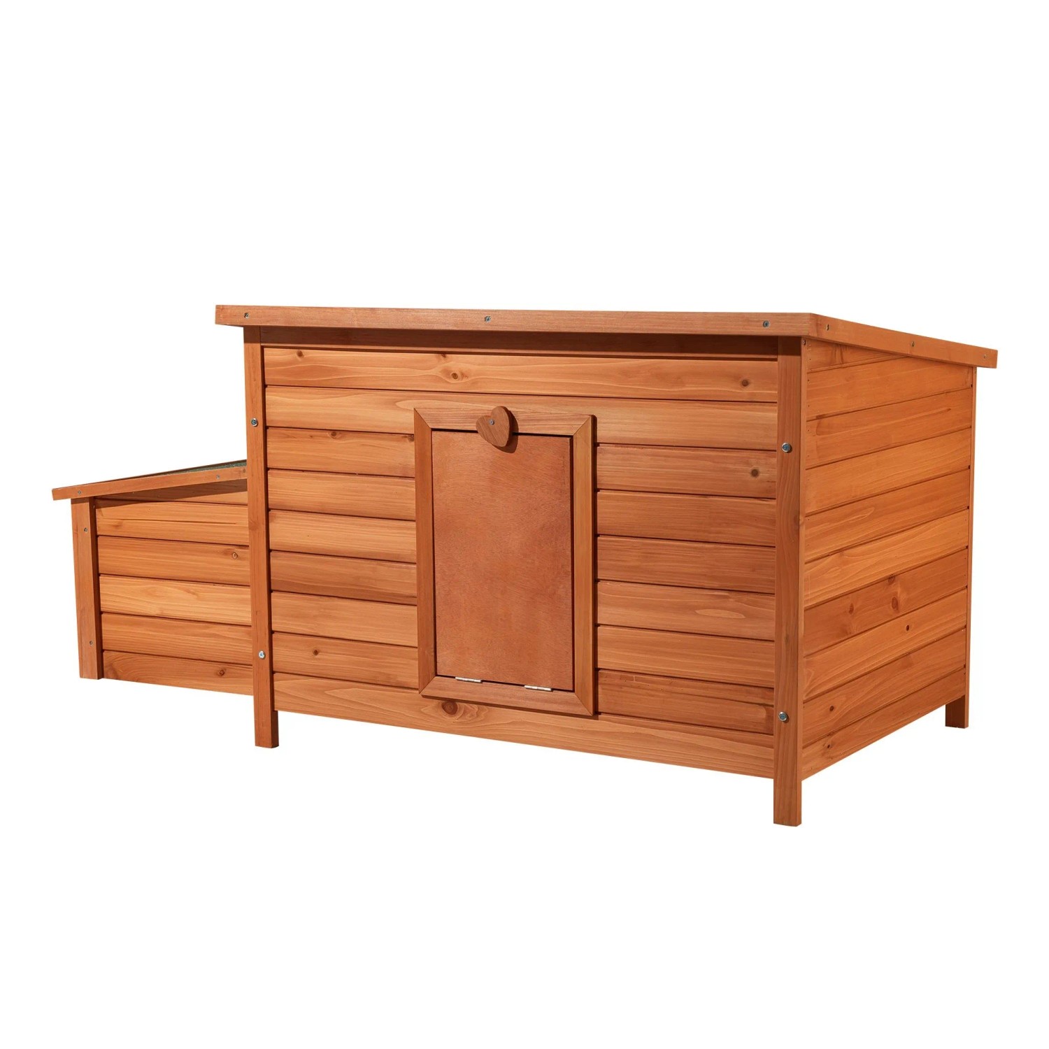 Wiltec Hühnerstall 1360X740X700Mm Hühnerhaus Holz Kotwanne Klappe Dach Isoliert