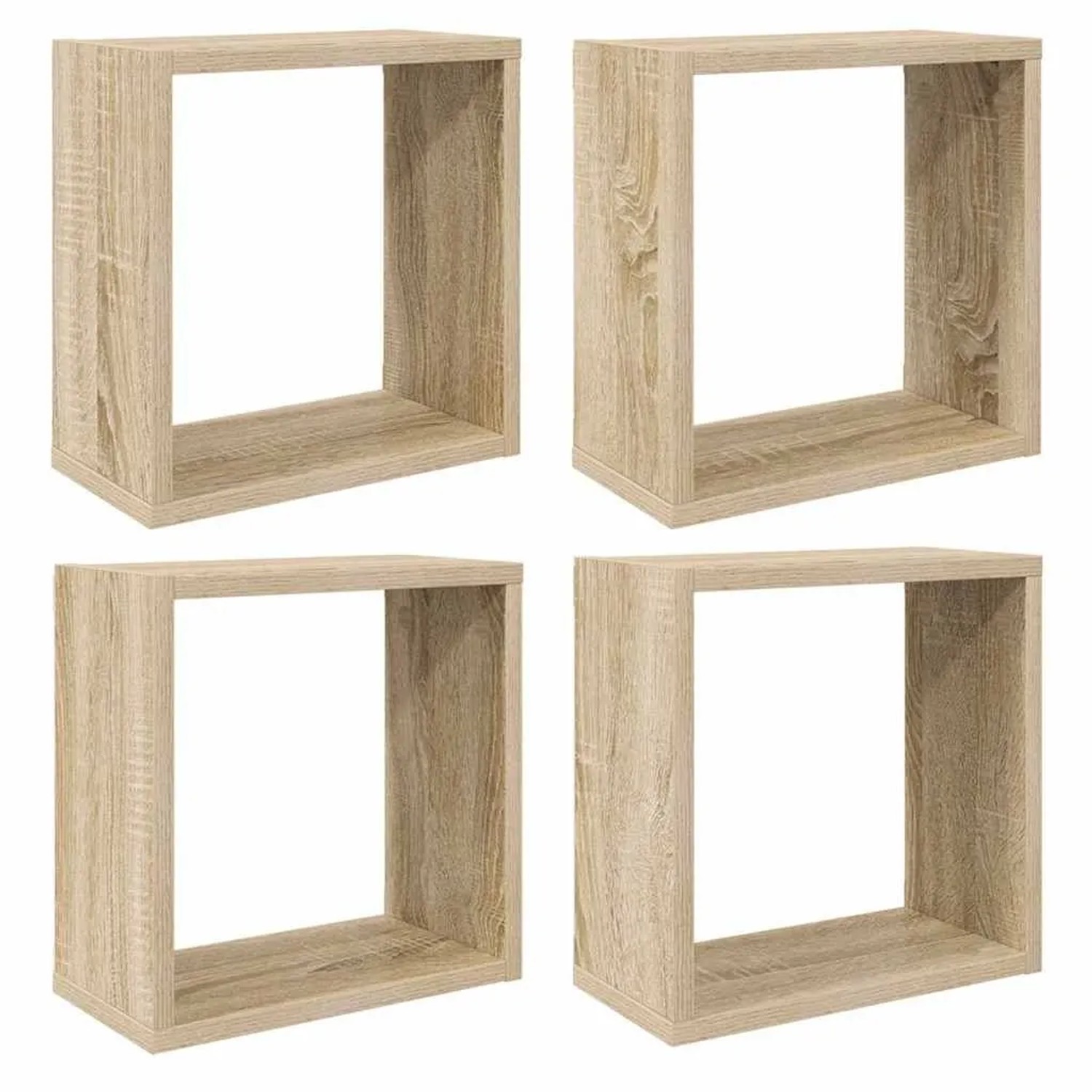 vidaXL Würfelregale 4 Stk Sonoma-Eiche 30x15x30 cm 807008
