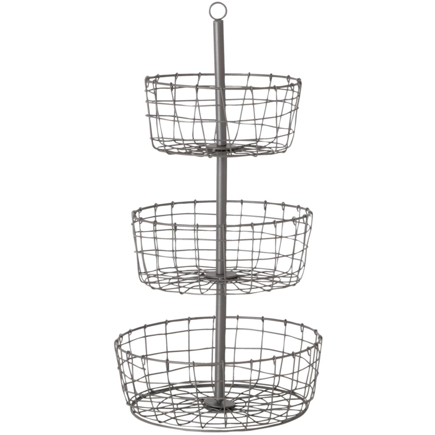 Boltze Deko-Etagere Visby 62 cm x ø 33 cm Grau günstig online kaufen