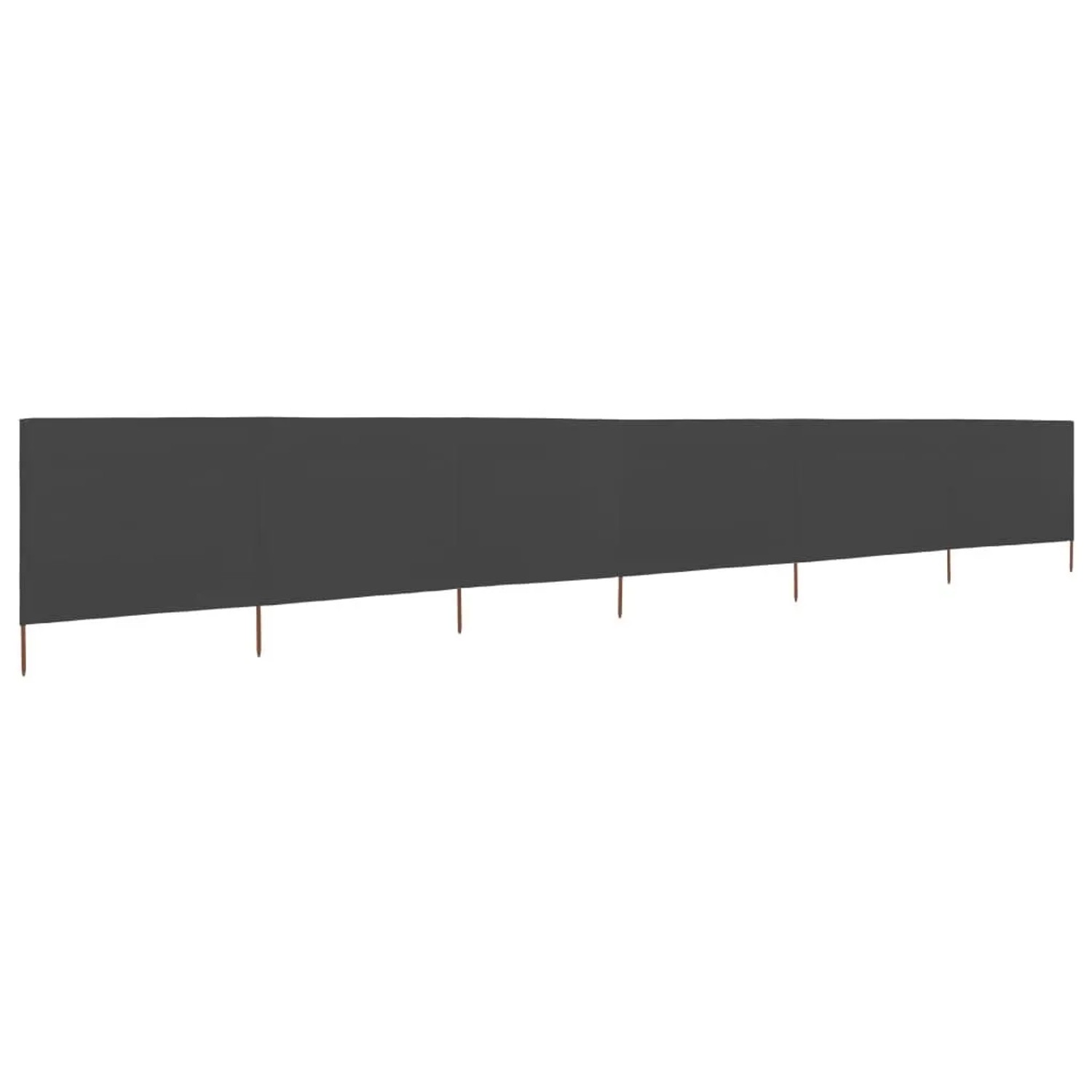 vidaXL 6 Teiliges Windschutzgewebe 800 x 80 cm Grau 44545