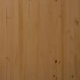 Detailansicht: Honigbraunes Kiefernholz des vidaXL Rollschranks mit Schreibtisch MOSS.