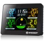 Bresser Thermo-Hygrometer Quadro NLX mit 3 Sensoren zeigt Innen-/Außentemperatur und Wettertrend.