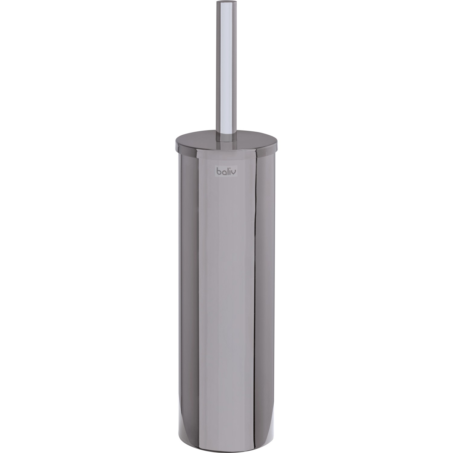baliv WC-Bürstenhalter Schwarz-Chrom Edelstahl