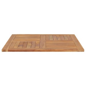 vidaXL Tischplatte Massivholz Teak Quadratisch 90x90x2,5 cm 48991