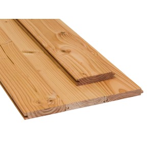 Rauspund aus Douglasie mit Nut und Feder, 21x116x3000 mm, unbehandelt.