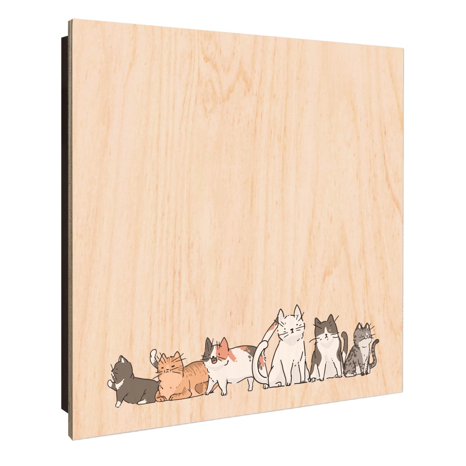 Banjado Großer Schlüsselkasten Holz 30x30cm Schwarz Scharnier Links 50 Hake günstig online kaufen