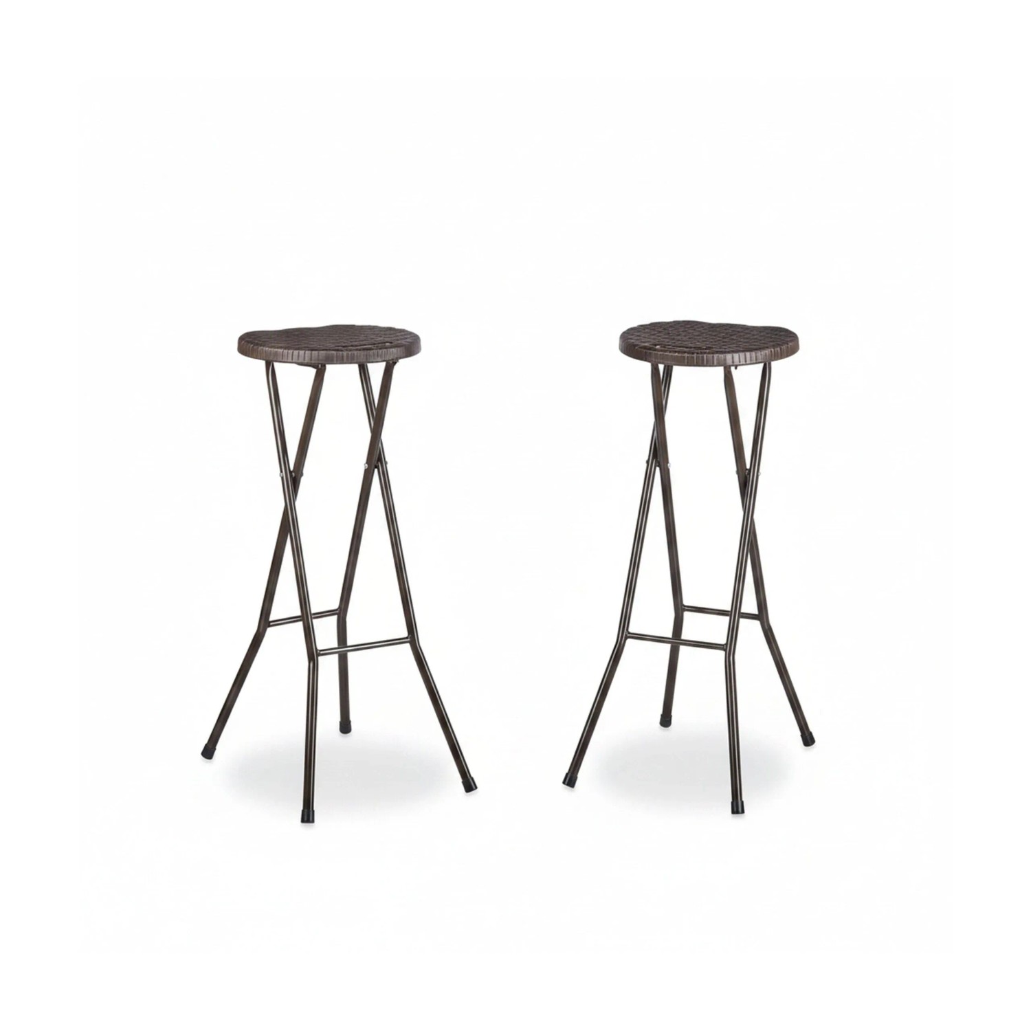 Relaxdays Barhocker Kunststoff Stahl Braun Klappbar 80 cm x 32,5 cm x 29 cm 2,4 kg