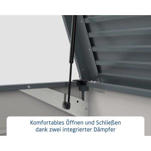 EcoStar Gartenbox Eline 1620 Anthrazitgrau 166 x 87,2 x 72,5 cm