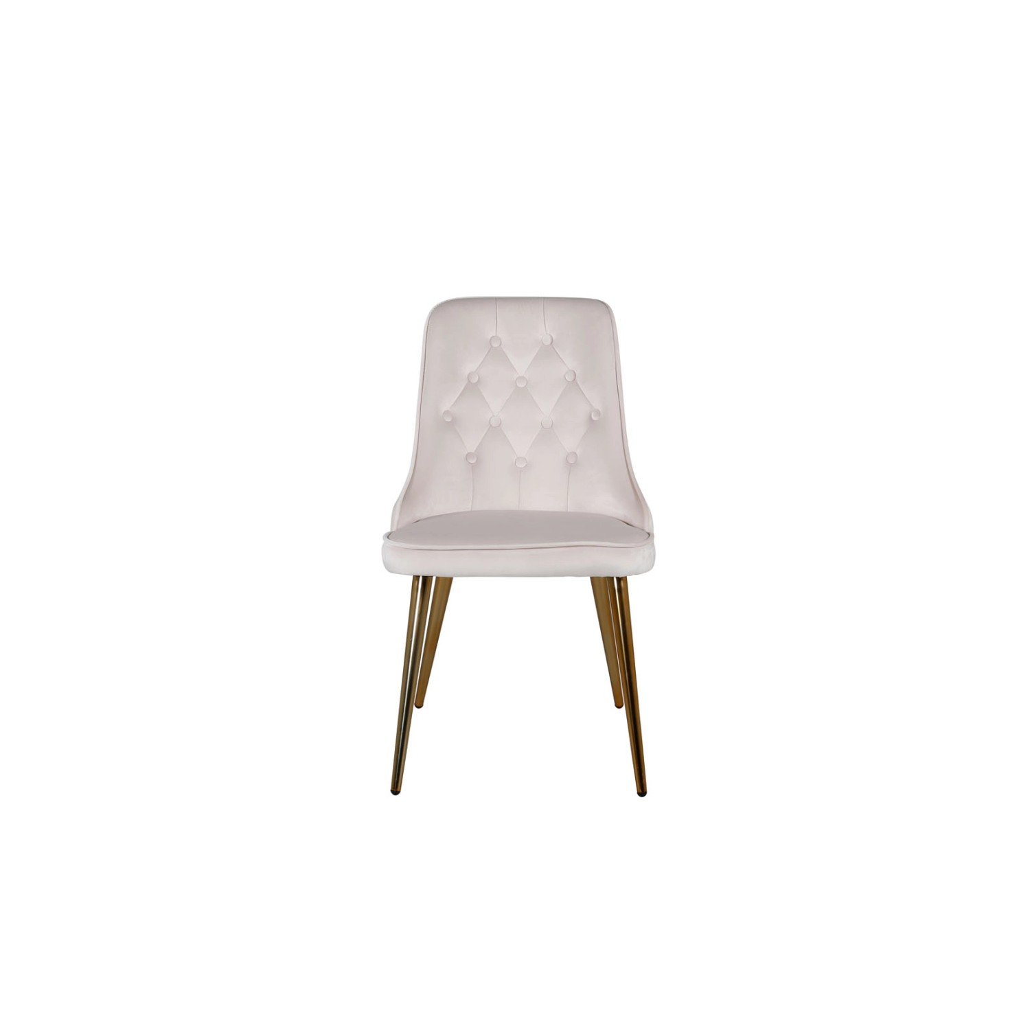 ebuy24 VelvetDeluxe Esszimmerstuhl Velour Beige Messing Dekor günstig online kaufen