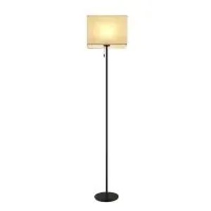 NETTLIFE LED Stehlampe aus Textil L134cm Schwarz
