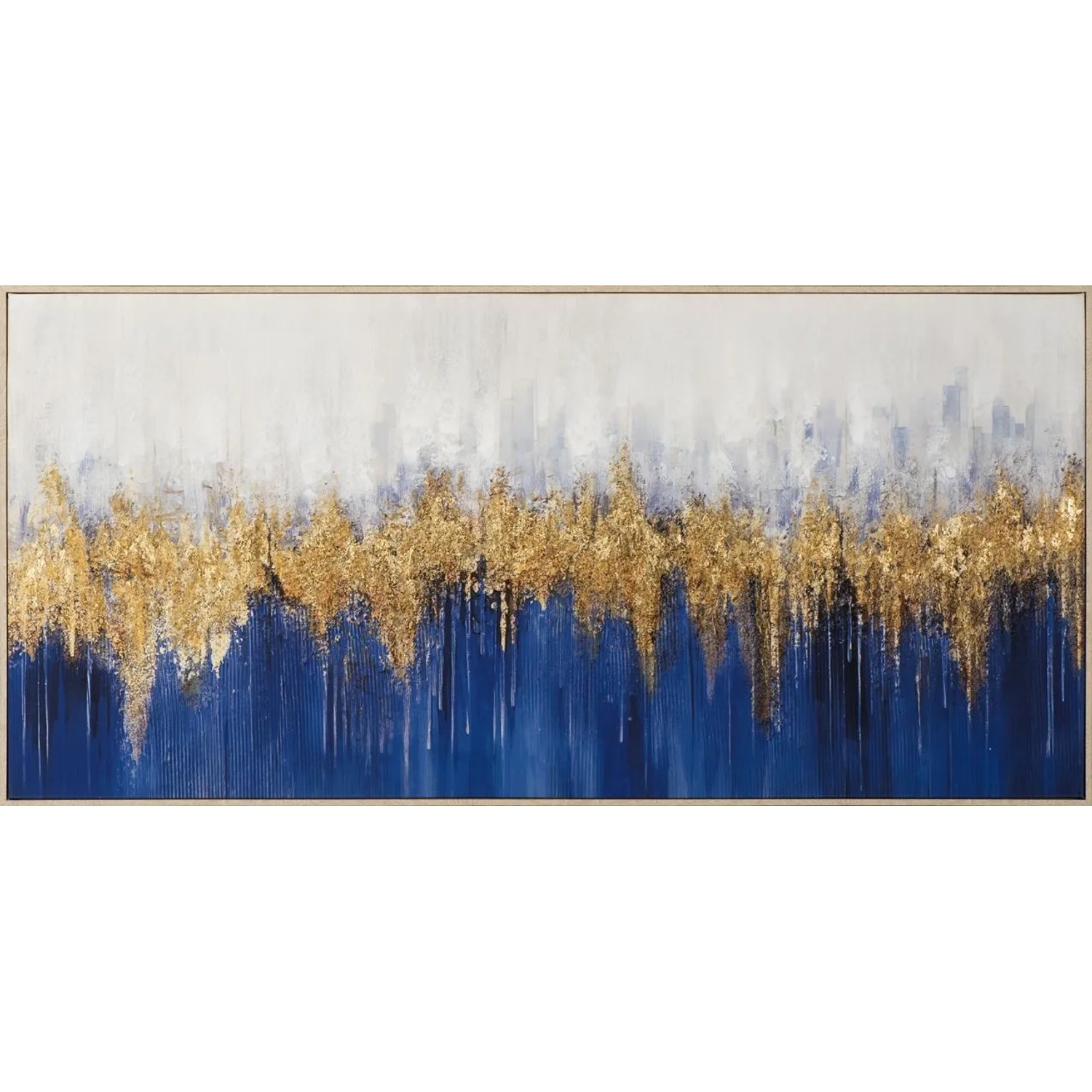 Art Universe Leinwandbild Goldene Gischt 70x150 cm