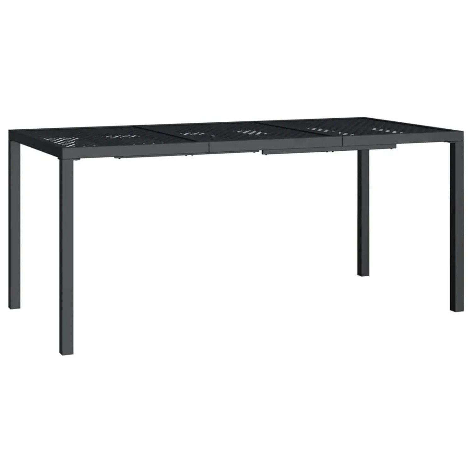 Furnicato Gartentisch Anthrazit 165x80x72 Cm Stahl