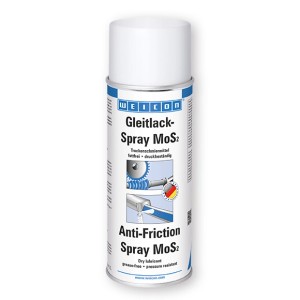 WEICON Gleitlack-Spray 400ml, Trockenschmiermittel für Metall, Kunststoff und Holz.