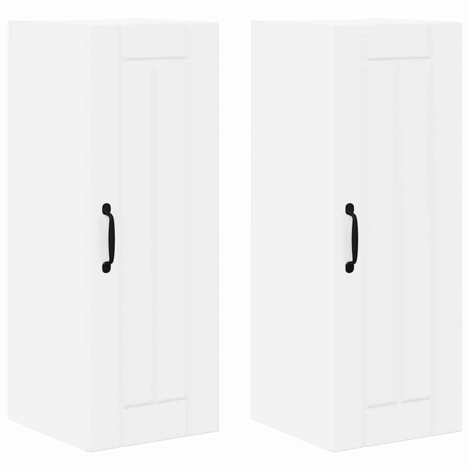 vidaXL Küchenschrank mit Regal 2 Stk Hochglanz Weiß 30 x 31 x 80 cm 885014 günstig online kaufen