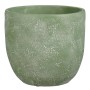 Grüner Mica Decorations Übertopf Jimmy, Ø 17 cm, aus robustem Zement für Innen- und Außenbereich.