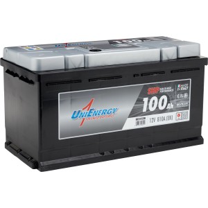 UniEnergy Autobatterie 100 Ah für PKW: Wartungsfrei, langlebig und hohe Startleistung.
