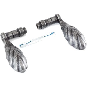 Eleo Drücker für Tore, Metall, nostalgisches Design für Gartentore und Zäune.