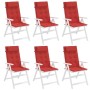 vidaXL Hochlehner-Auflagen 6 Stk Rot Oxford-Gewebe 361894_5