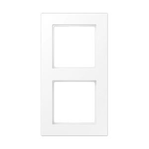 Jung 2-fach Abdeckrahmen, senkrecht/waagerecht, schneeweiß matt.