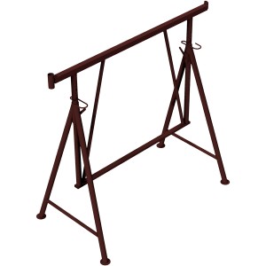 Schake Faltgerüstbock Compact S, braun lackiert, 1,50 m breit. Robuster Gerüstbock für Bauarbeiten.