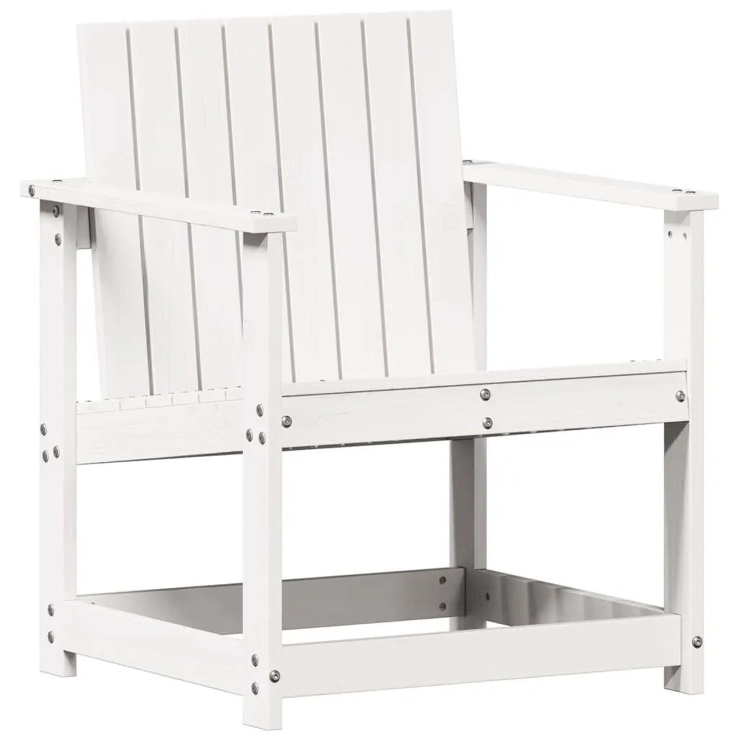 vidaXL Gartenstuhl Weiß 62x56x77 cm Massivholz Kiefer 832626