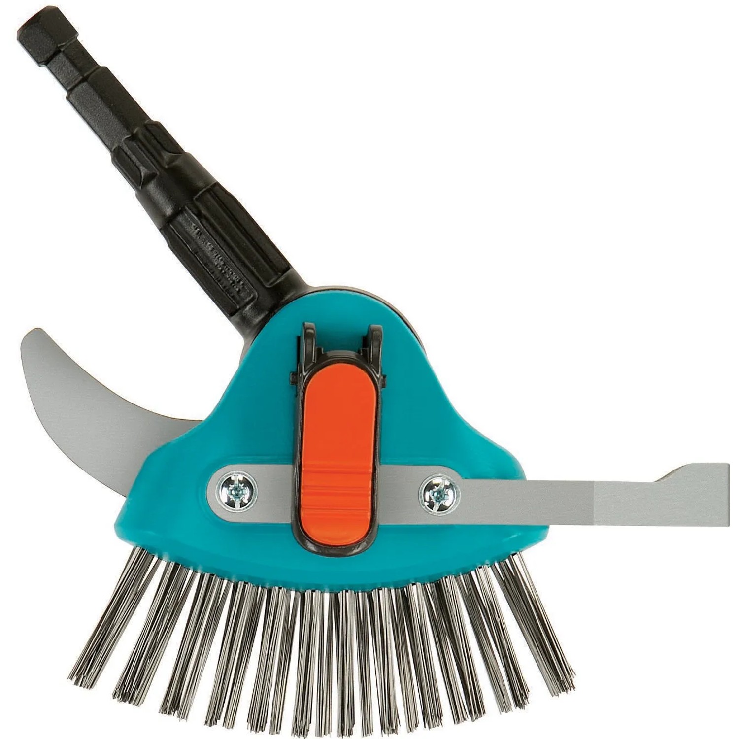 Gardena Combisystem 3in1 Fugenreiniger mit Messer, Bügel und Bürste zur Unkrautentfernung.