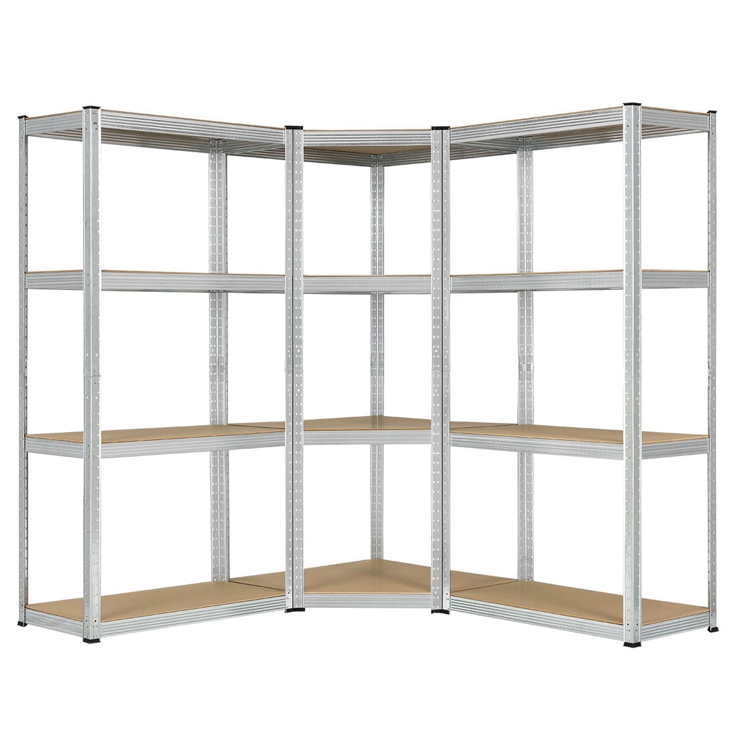 Juskys 3er Regalsystem 1 Corner und 2 Easy Insgesamt 12 Böden mit 960 kg Tragkraft