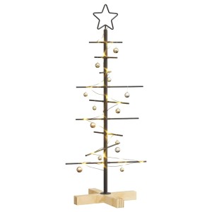vidaXL Metall Weihnachtsbaum Schwarz 90 cm Pulverbeschichteter Stahl 42019176
