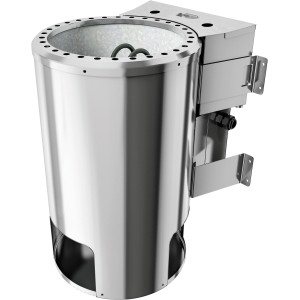 Karibu Saunaofen 3,6 kW PnP Bio Set mit Steinen und Steuerung Easy aus Edelstahl.