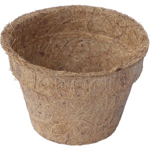 Proflora Kokosfaser Anzuchttopf, 0,15 l, aus Kokosfasern und Naturkautschuk für die Pflanzenanzucht.