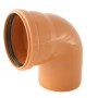 Marley Kanalgrundrohr-Bogen 87,5 Grad DN 125 aus Kunststoff in Orange.