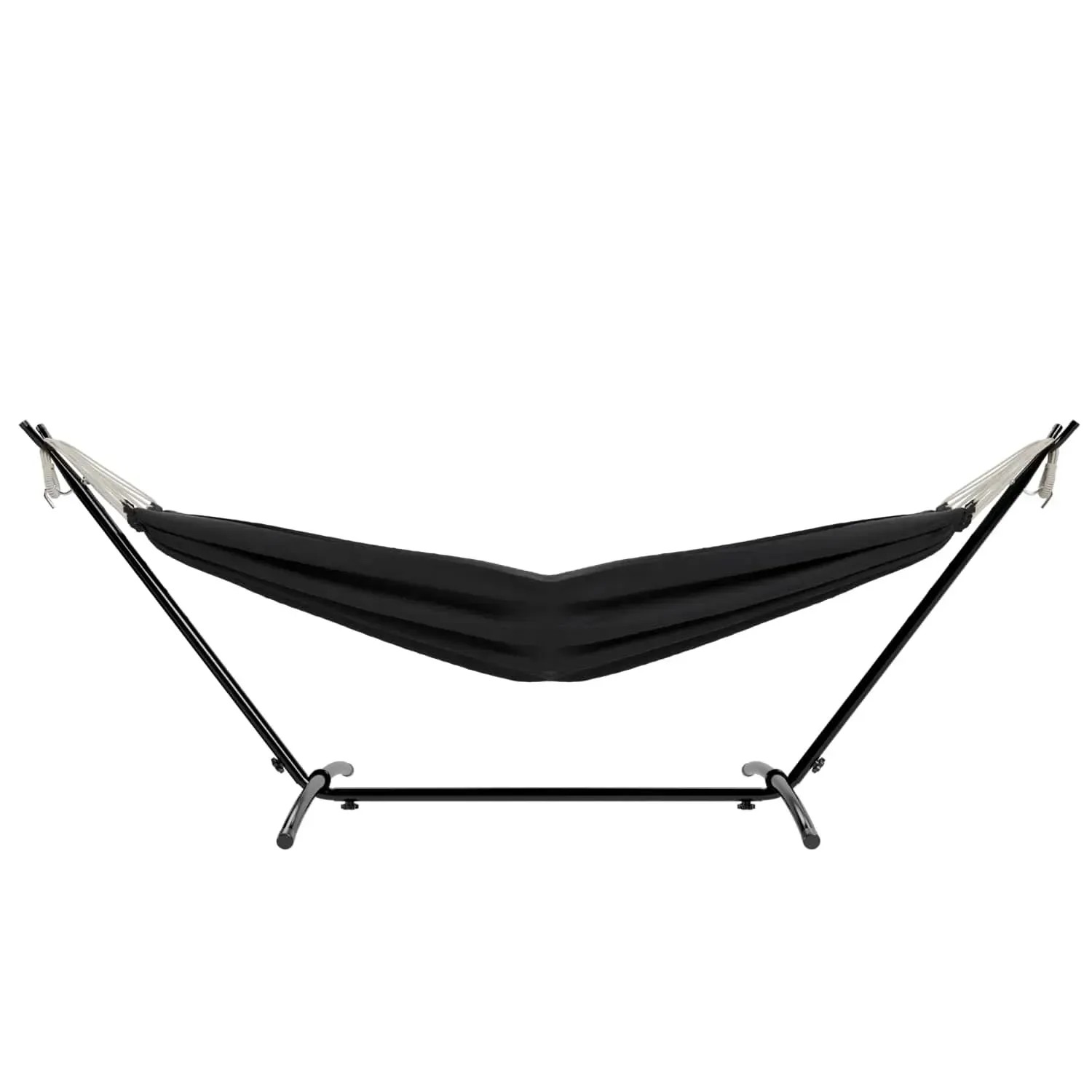 Garmio Hängematte Venedig Anthrazit mit Gestell und Tragetasche. Wetterfeste Gartenhängematte.