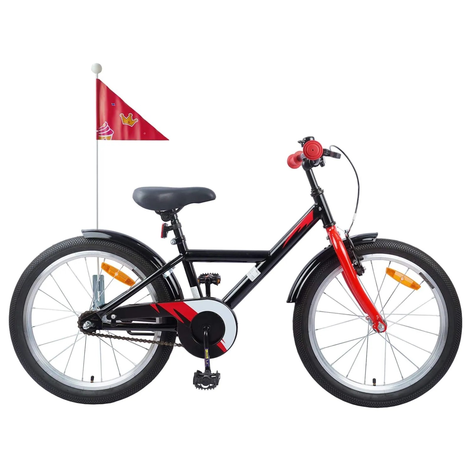 vidaXL Kinderfahrrad 20 Zoll für 6-11 Jahre Alt Schwarz 42009636