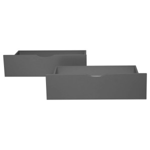 Homestyle4u Bettkasten 2er Set, grau, 82x22x53 cm. Unterbettkommoden für mehr Stauraum.