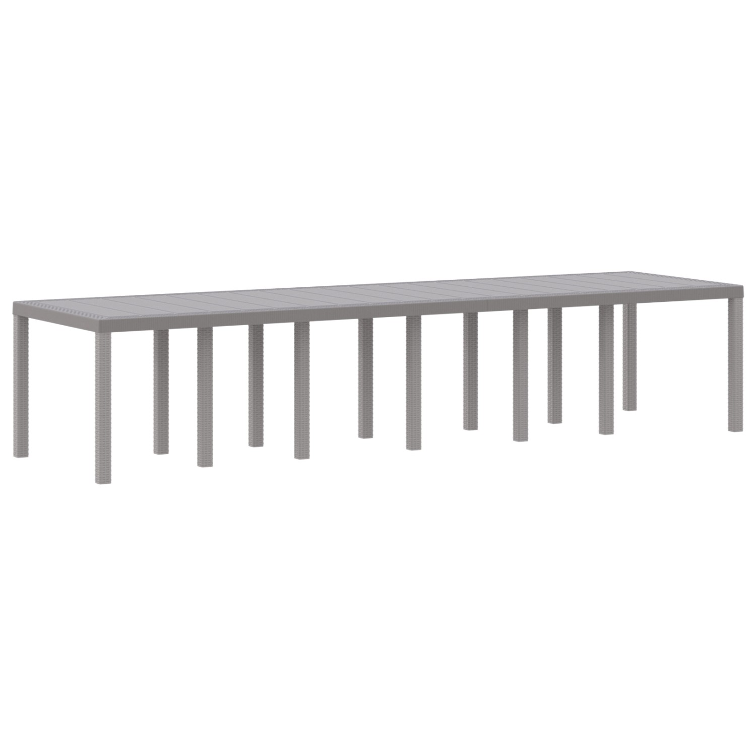vidaXL Gartentisch Hellgrau 350x100x73 cm Poly Rattan 3378527 günstig online kaufen