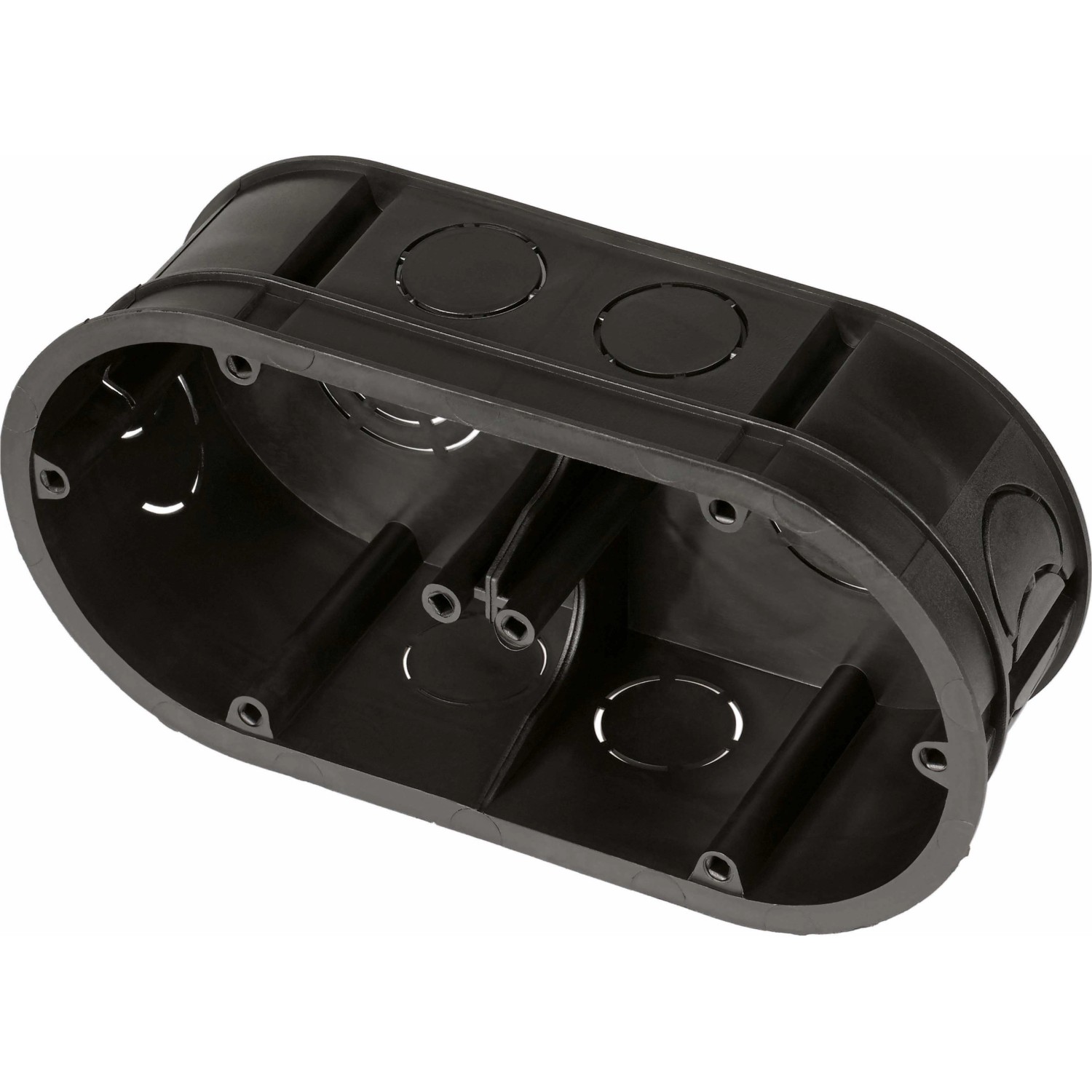 Kombi-Gerätedose 2-fach 150 mm x 60 mm Schwarz IP20