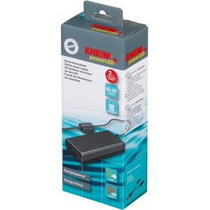 Eheim Netzteil 80W für PowerLED+ Aquarienbeleuchtung, abgebildet mit Verpackung.