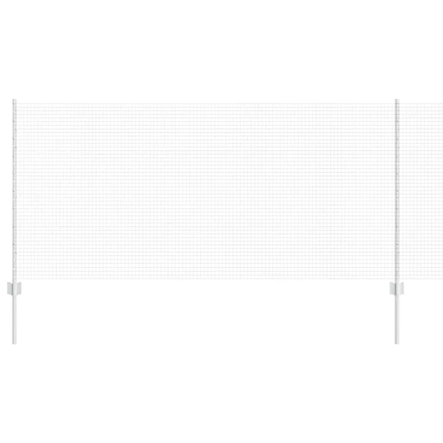 vidaXL Zaun mit Pfosten Silber 1 x 100 m Stahl 3336427 günstig online kaufen