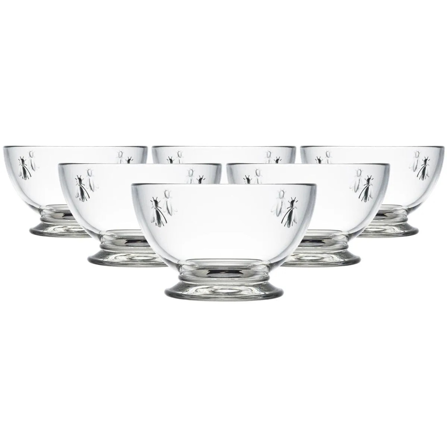 La Rochère Biene Abeille Schale 13,8 cm 6er Set