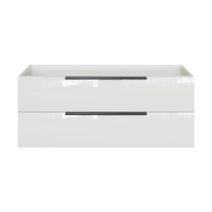 Pelipal Waschbeckenunterschrank Quantum 07, 120 cm, Schneeweiß Glanz mit 2 Auszügen.