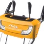 Detailansicht der gelben Stiga Benzin-Kehrmaschine SWS 600 GE mit Elektrostart.