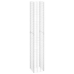 3er Set Gabionen-Hochbeete, 30x30x200cm, aus Eisen, zur individuellen Gartengestaltung.