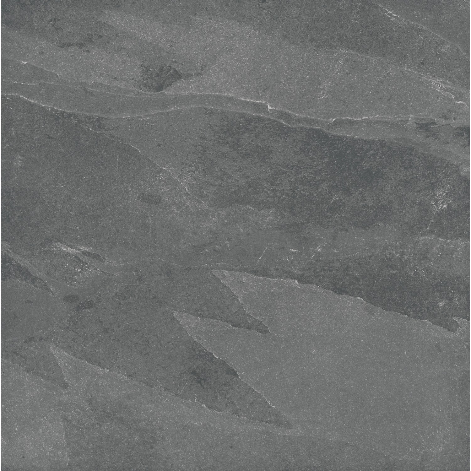 Terrassenplatte Feinsteinzeug Ardesia Schwarz, 60x60 cm, Natursteinoptik.