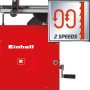 Detailaufnahme der roten Einhell TC-SB 305 U Bandsäge mit 2 Geschwindigkeiten.