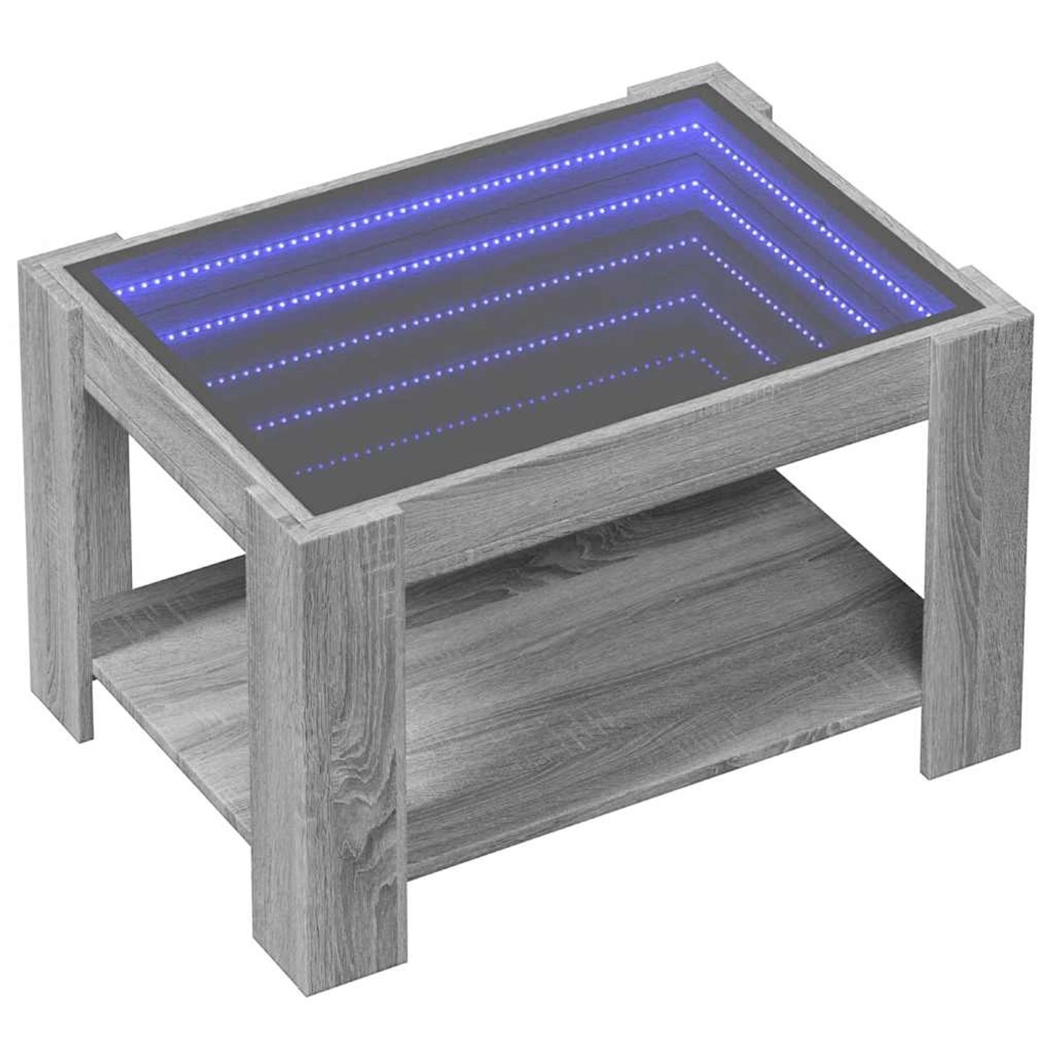 vidaXL LED-Couchtisch Grau Sonoma 73x53x45 cm Holzwerkstoff 847551 günstig online kaufen