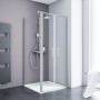 Schulte Alexa Style 2.0 Duschwand mit Pendeltür und Seitenwand, 80x80x192 cm.