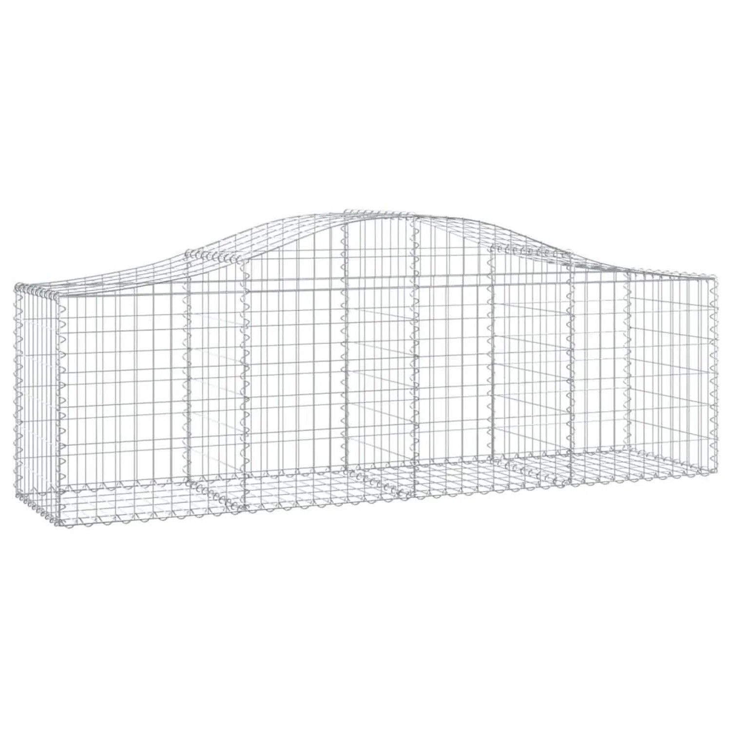 vidaXL Gabionen mit Hochbogen 13 Stk 200x50x60/80 cm Verzinktes Eisen 3145609